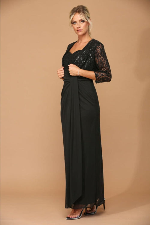 Eva USA 3406 Mother of the Bride Sweetheart 2 Pc Chiffon Bolero Dress