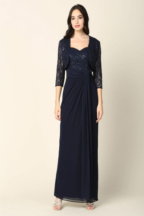 Eva USA 3406 Mother of the Bride Sweetheart 2 Pc Chiffon Bolero Dress