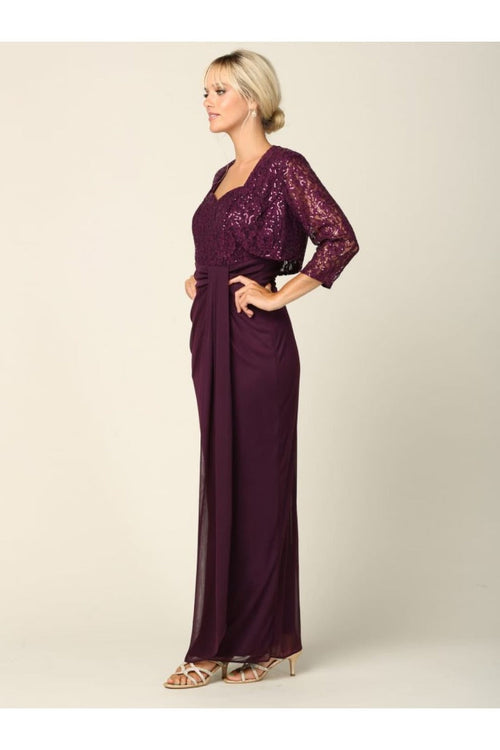 Eva USA 3406 Mother of the Bride Sweetheart 2 Pc Chiffon Bolero Dress