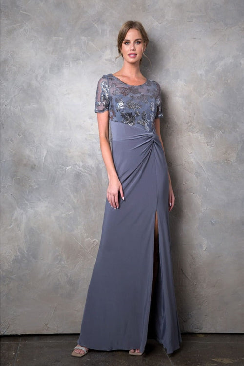 Short Sleeve Mother of the Bride Gown by Eva USA β New Collection