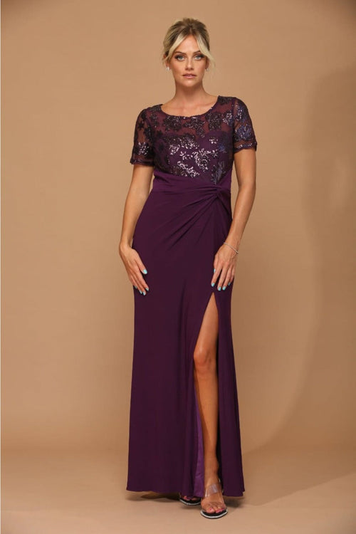 Short Sleeve Mother of the Bride Gown by Eva USA β New Collection