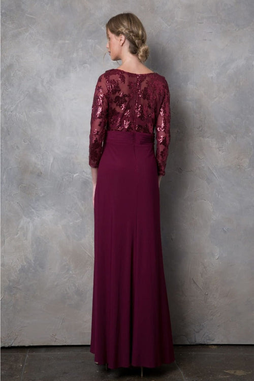 Eva USA 3453 Mother of the Bride Lace Long Formal Gown