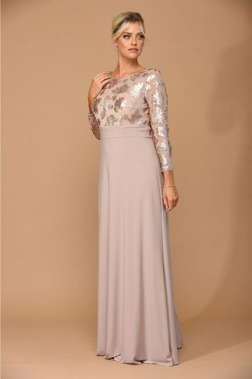 Eva USA 3453 Mother of the Bride Lace Long Formal Gown