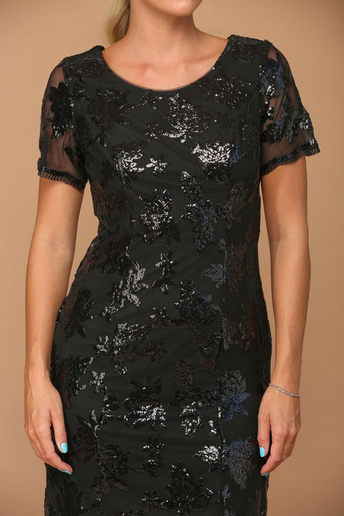 Mother-of-the-Bride Short Sleeve Formal Evening Dress by Eva USA 3456