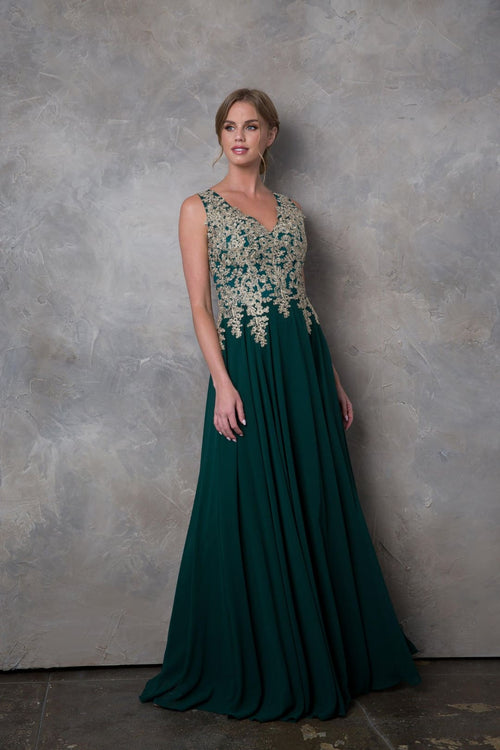 Eva USA 5233 Long Mother of the Bride Chiffon Formal Dress