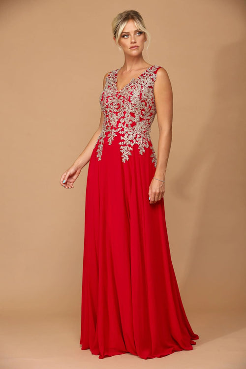 Eva USA 5233 Long Mother of the Bride Chiffon Formal Dress