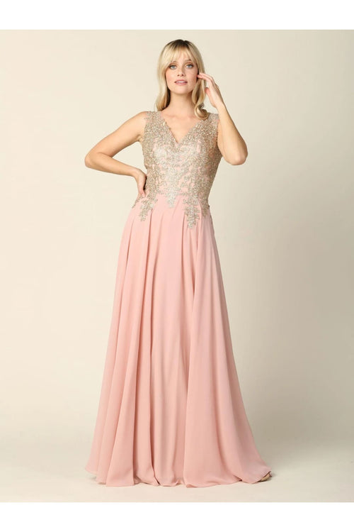 Eva USA 5233 Long Mother of the Bride Chiffon Formal Dress