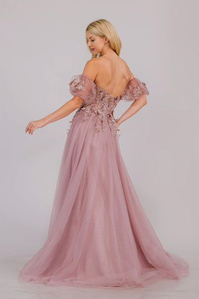 Evening Dress Beaded A-Line Long Pageant Gown By Amelia Couture 3041