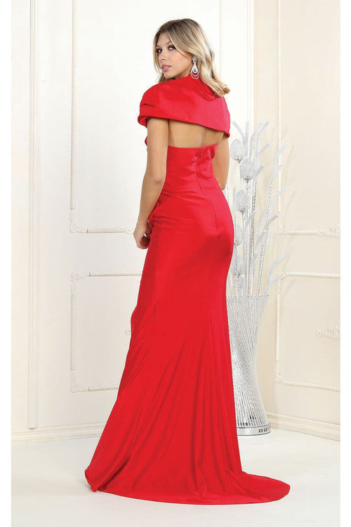 Long Stretchy Simple Evening Dress and Plus Size