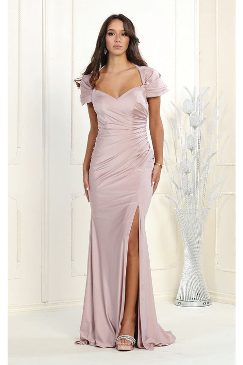 Long Stretchy Simple Evening Dress and Plus Size