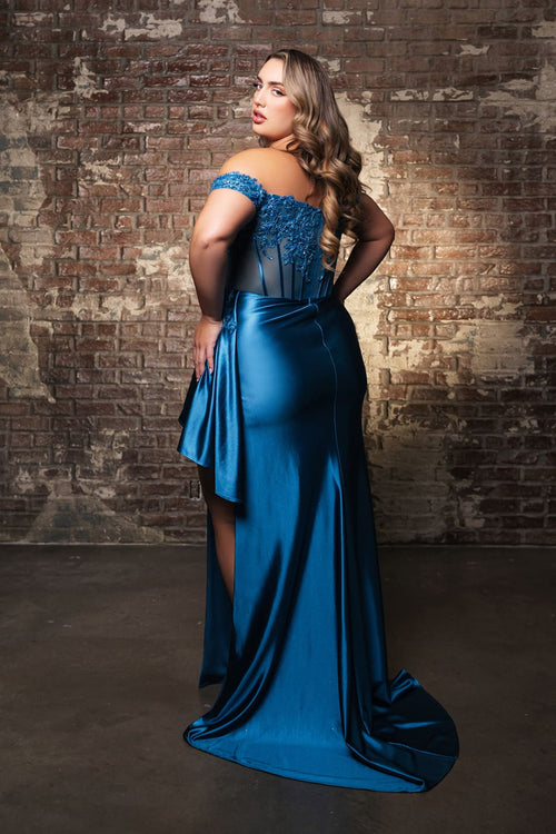 Evening Dress Sleeveless Ruched Long Prom Gown By Royal Queen RQ8173
