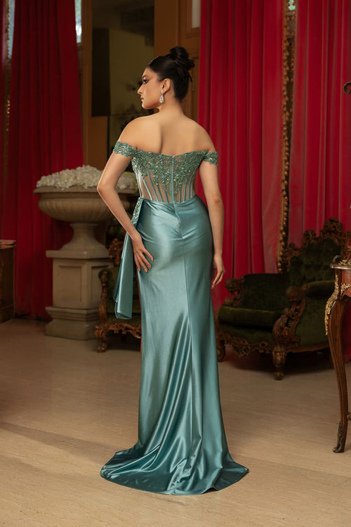 Evening Dress Sleeveless Ruched Long Prom Gown By Royal Queen RQ8173