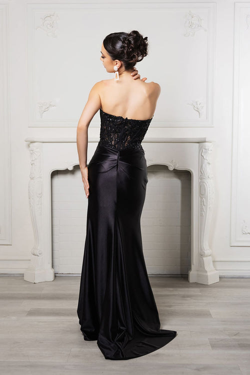 Evening Dress Sweetheart High Side Slit Gala Gown By May Queen MQ2152