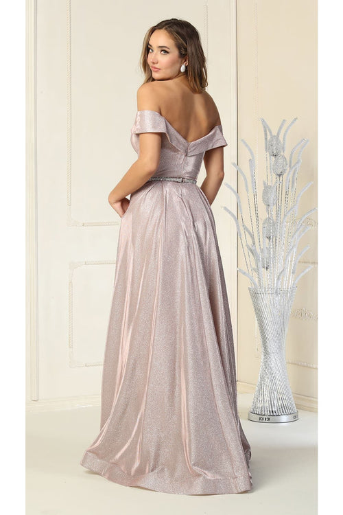 Evening Gown Pleated Long Formal Gown and Plus Size May Queen MQ1876