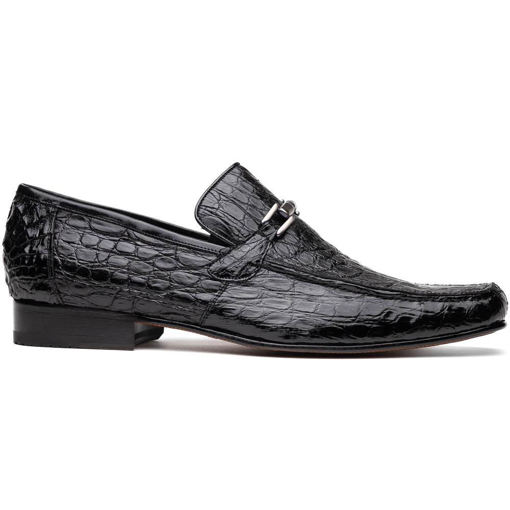 Marco Di Milano Fabro Caiman Black Bit Loafers