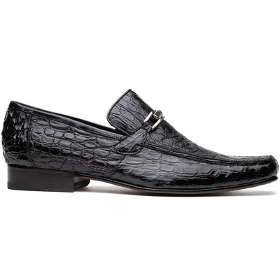 Marco Di Milano Fabro Caiman Black Bit Loafers