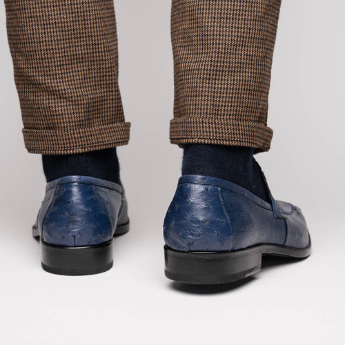 Marco Di Milano Fangio Denim Blue Leather Loafer
