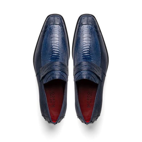 Marco Di Milano Fangio Denim Blue Leather Loafer