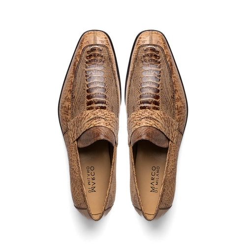 Marco Di Milano Fangio Ostrich Penny Loafers Rust Orix