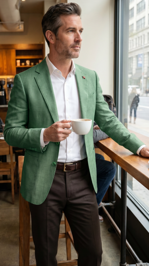 Hunter Green Blazer Mens Sport Coat