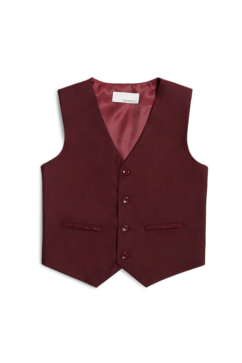 Jax Kids Burgundy Suit 5-Piece Set by Ferrecci