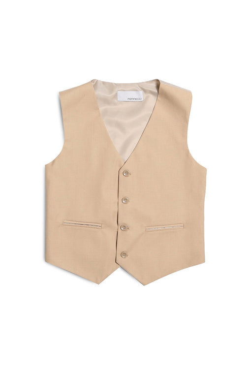 Jax Kids Tan Suit 5-Piece Set by Ferrecci