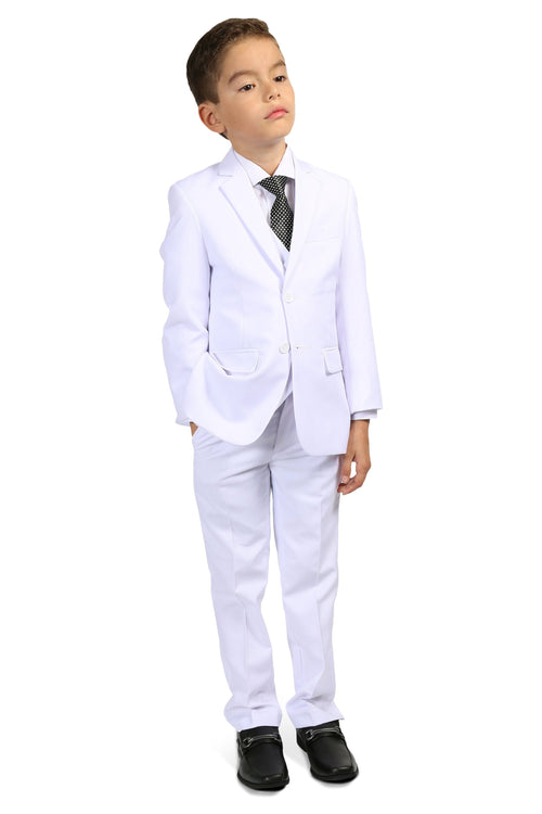 Jax Kids White Suit 5-Piece Set by Ferrecci