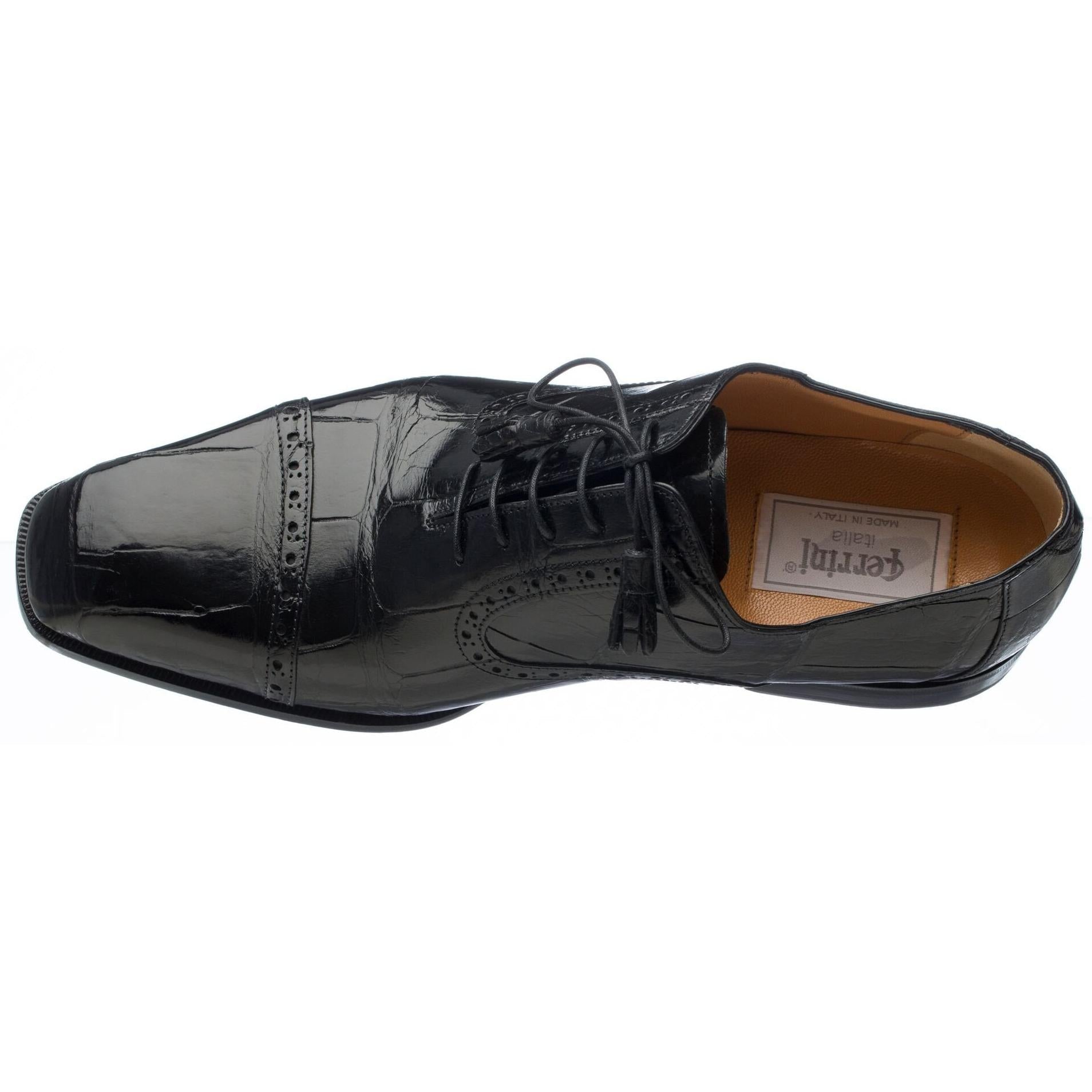 J Toe Cowboy Boots - J Toe Western Boots - Ferrini Alligator Shoes - Ferrini Crocodile shoe Dress Shoes - Ferrini Dress Shoe On Sale Ferrini USA