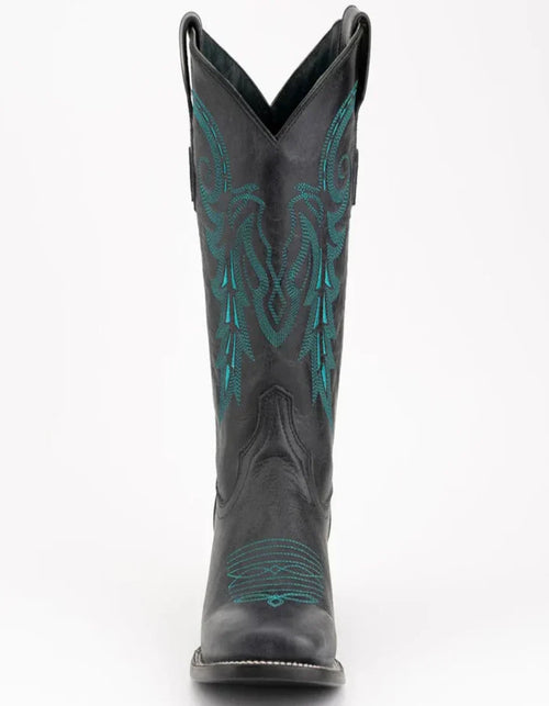 Ferrini Men's Blaze Leather Square Toe Boots Handcrafted - Black Ferrini USA