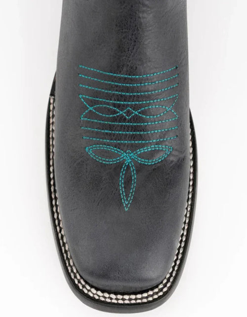 Ferrini Men's Blaze Leather Square Toe Boots Handcrafted - Black Ferrini USA