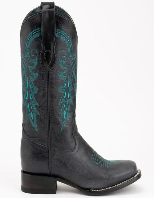 Ferrini Men's Blaze Leather Square Toe Boots Handcrafted - Black Ferrini USA