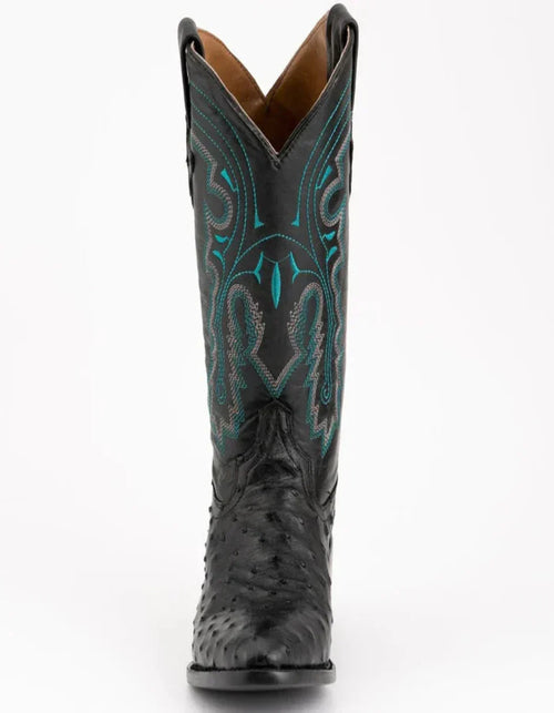 Ferrini Men's Colt Full Quill Ostrich Boots Handcrafted - Black by Ferrini USA