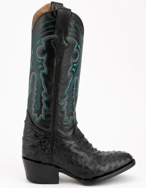Ferrini Men's Colt Full Quill Ostrich Boots Handcrafted - Black by Ferrini USA