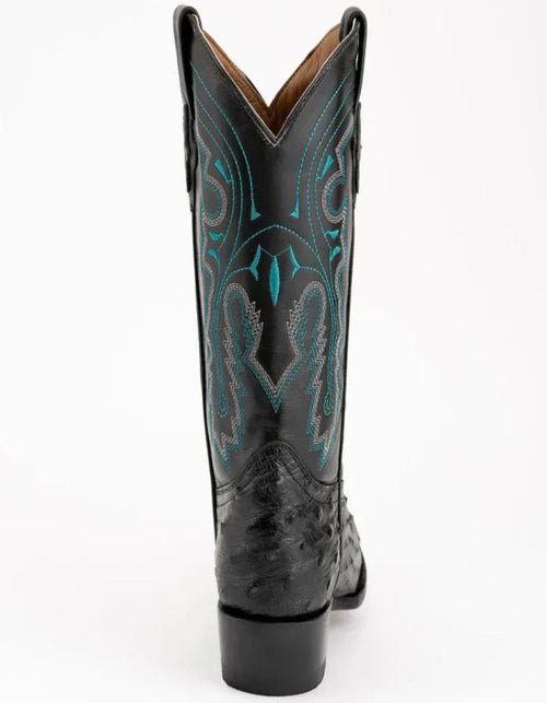 Ferrini Men's Colt Full Quill Ostrich Boots Handcrafted - Black by Ferrini USA