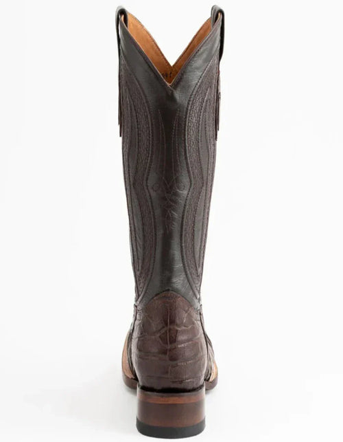 Ferrini Men's Dakota Belly Caiman Western Boots - Square Toe Handcrafted Chocolate Ferrini USA