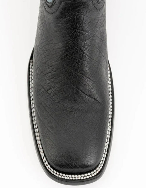 Ferrini Men's Morgan Smooth Ostrich Square Toe Boots Handcrafted - Black 1029304 Ferrini USA