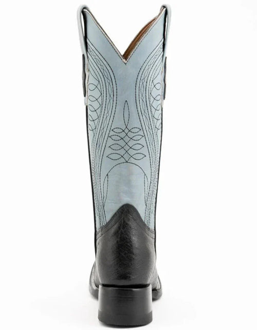 Ferrini Men's Morgan Smooth Ostrich Square Toe Boots Handcrafted - Black 1029304 Ferrini USA