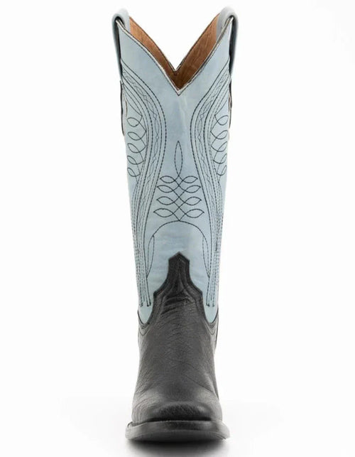Ferrini Men's Morgan Smooth Ostrich Square Toe Boots Handcrafted - Black 1029304 Ferrini USA