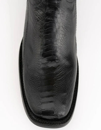 Ferrini Men's Nash Ostrich Leg Boots Handcrafted - Black Ferrini USA