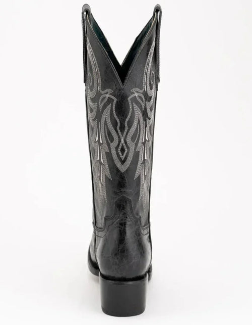 Ferrini Men's Remington Leather Round Toe Boots Handcrafted Black Ferrini USA
