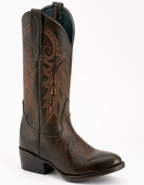 Ferrini Men's Remington Leather Round Toe Boots Handcrafted Chocolate Ferrini USA