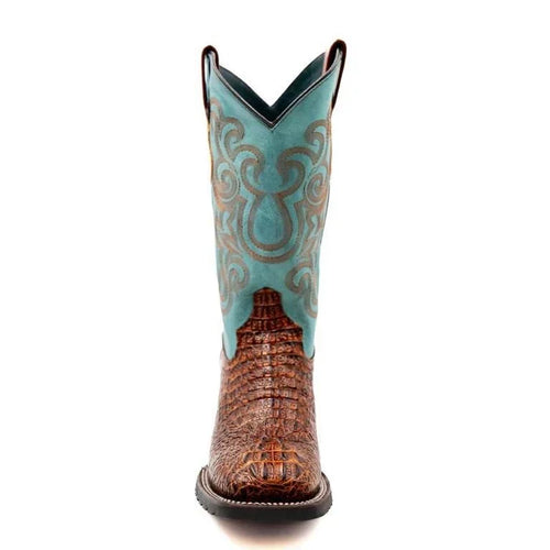 Ferrini USA Ferrini Stampede Men's Print Crocodile Boots Handcrafted Sport Rust 40493-23