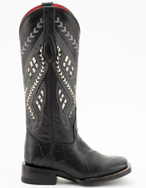 Ferrini Women's Jesse Square Toe Boots Alligator Print - Black Ferrini USA