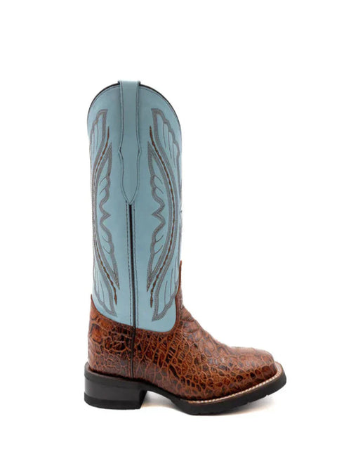 Ferrini Women's Kai Square Toe Boots Turtle Print - Light Brown Ferrini USA