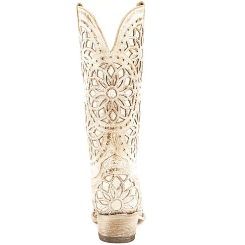 Ferrini Women's Mandala Snip Toe Boots Handcrafted - Shaby Chic Brown 8176110 Ferrini USA