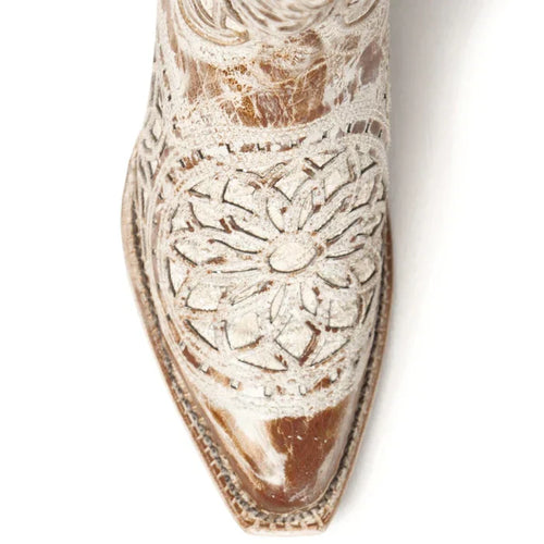 Ferrini Women's Mandala Snip Toe Boots Handcrafted - Shaby Chic Brown 8176110 Ferrini USA