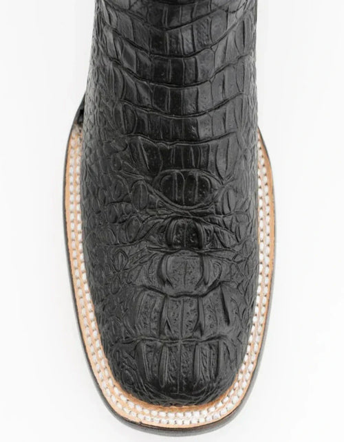 Ferrini Women's Stampede Square Toe Boots Crocodile Print - Black Boots Ferrini USA
