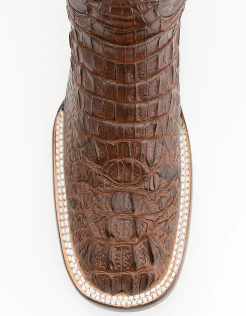 Ferrini Women's Stampede Square Toe Boots Crocodile Print - Rust Brown Ferrini USA