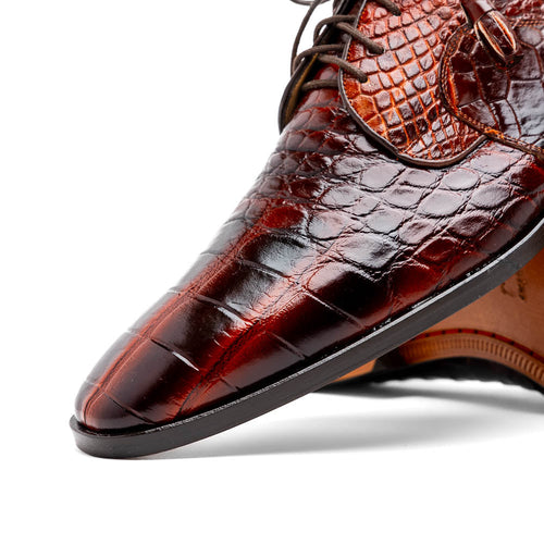 Marco Di Milano Fitipaldi Alligator Derby Rustic Cognac