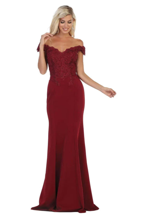 Fitted Evening Gown Mermaid Long Formal Prom Dress by May Queen MQ1675